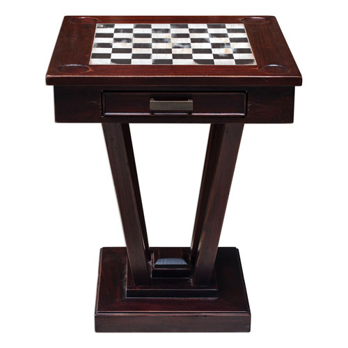 fineas natural mahogany game table KRZXWTO