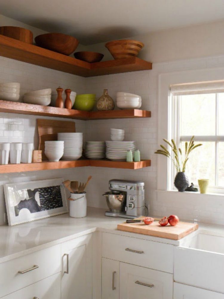 floating kitchen shelves are perfect to display your stuff BKPIQTC