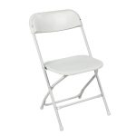 foldable chairs amazon.com: best choice products (5) commercial white plastic folding chairs  stackable wedding ZCVSLEV