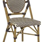 french bistro chairs walnut frame brown/ivory weave TSWXXHM