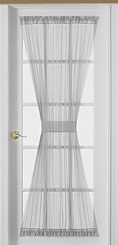 french door curtains sheer voile 72-inch french door curtain panel, white BANNCHK