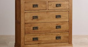 french farmhouse 3+2 chest of drawers | rustic solid oak QUAPSKN