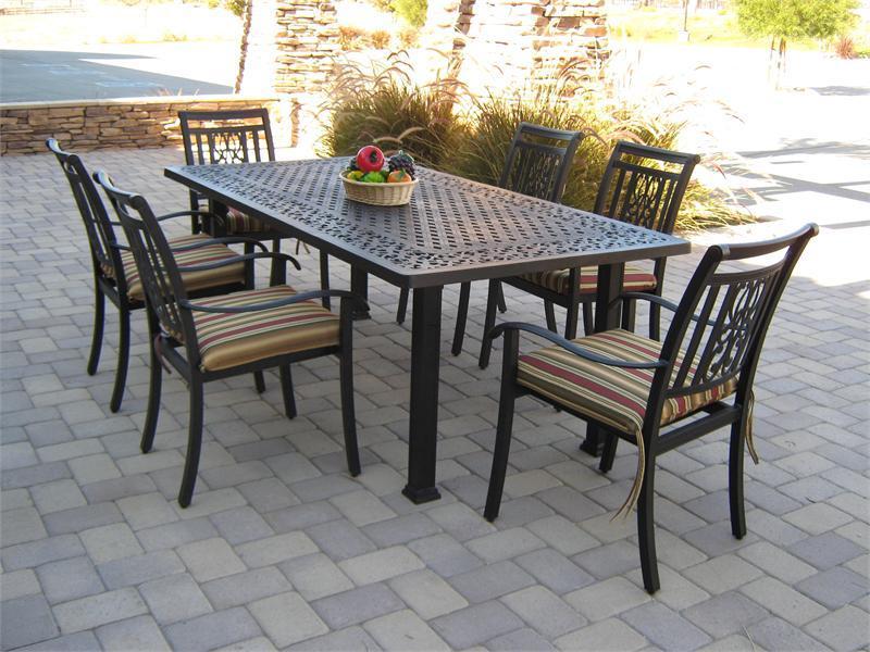 garden table and chairs set ... 7 piece patio dining set: outstanding patio table and chair sets ... VZJQOYQ