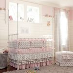 girl crib bedding pink and gray chevron baby crib bedding XJQDZRE