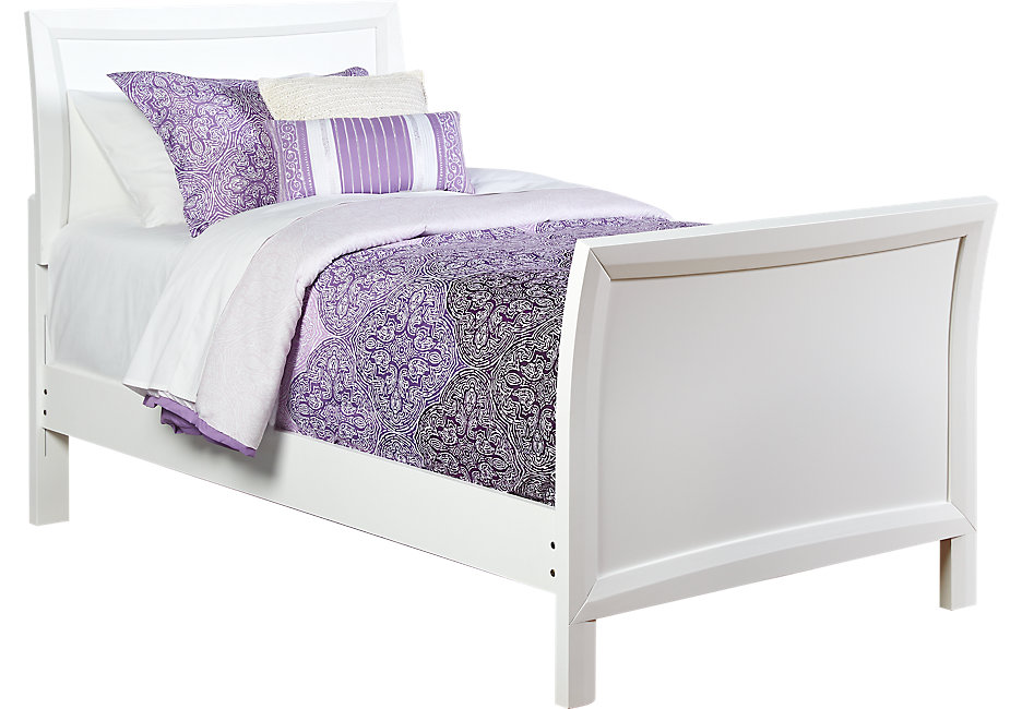 girls bed ivy league white 3 pc twin sleigh bed XUIUOPU