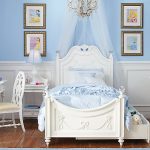 girls bedroom sets disney princess white 5 pc full poster bedroom VQZLPMS