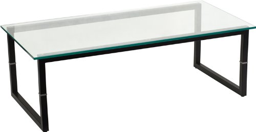 Glass table amazon.com : clear glass top office reception room coffee occasional tables  with JECKLBR