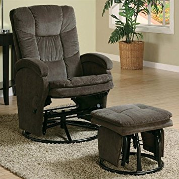 glider recliner coaster recliners with ottomans collection 600159 chenille fabric glider  recliner with swivel SOOHWSC