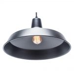 globe electric 1-light matte black barn light pendant-65155 - the home depot URAJZPM