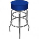 grade stools trademark high grade blue padded bar stool, blue FHIMHUX