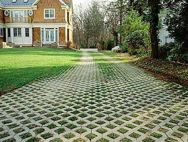 grass driveway pavers. nice look, more usability as a yard. just need to NRYUJFK