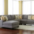 gray sectional sofa grey sectionals with chaise | chamberly alloy 4 piece modular sectional  fabric AHPBRJZ