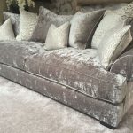 grey crushed velvet sofa - google search EKHPWZW