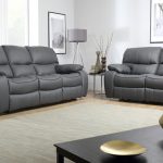 grey leather sofas beaumont grey leather recliner sofa 3+2 seater RUHLMTK