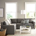 grey sofas possible floor plan with sectional sofa, rug and coffee table. PXGPLAF