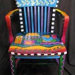 hand painted furniture artsy painted chair - i have a couple of chairs shouting out for QKLVXBI