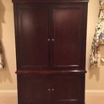 hekman tv armoire stained wood 80 STRKEMB