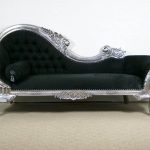 image of: black silver fainting couch KCGOPPY