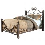 iron beds baroque iron bed ornate design glided slate finish DUIQQQS