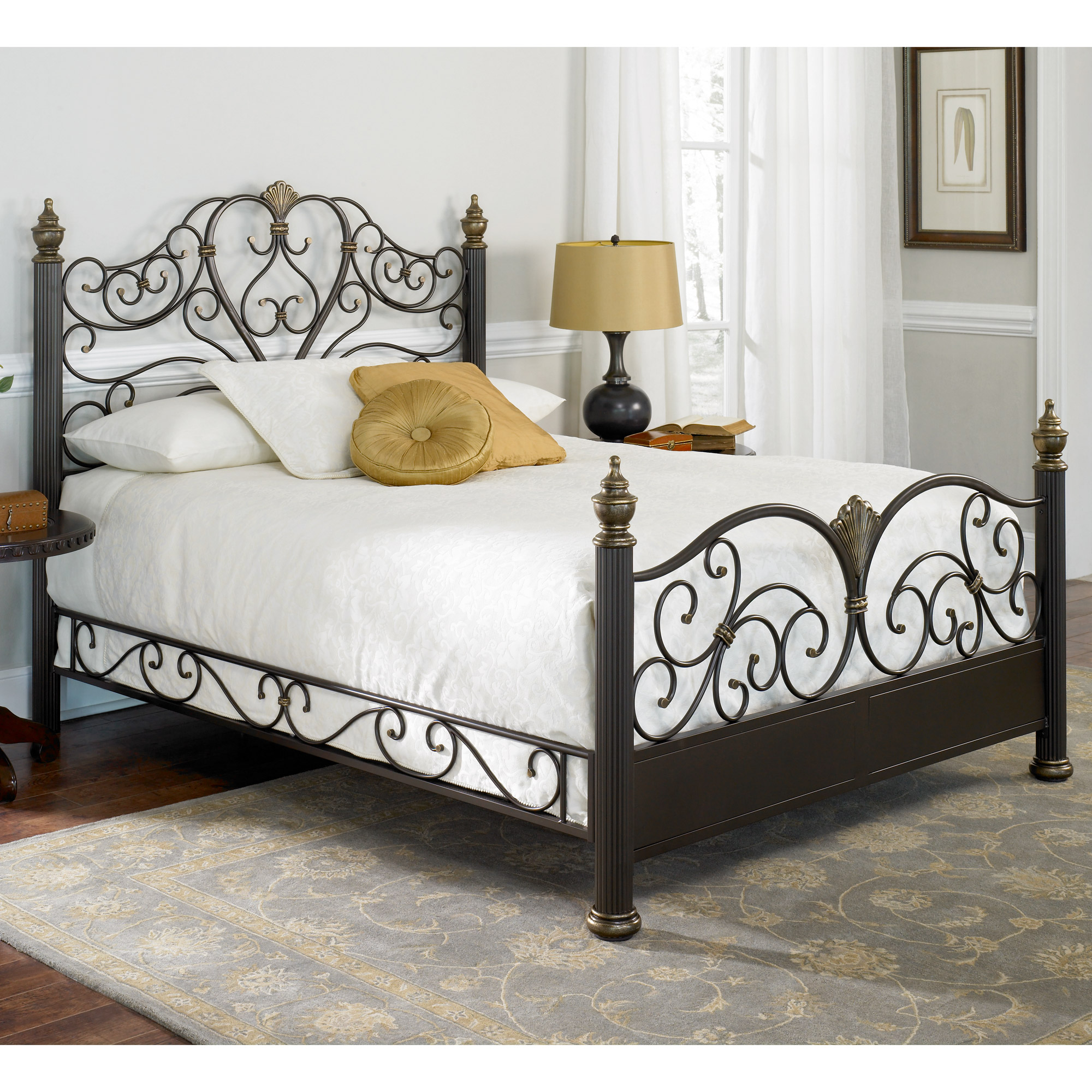iron beds elegance iron bed ornate victorian design glided truffle finish HXWNLXW