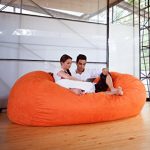 jaxx 7 ft giant bean bag sofa, mandarin VRZCVQK