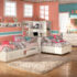 kid bedroom sets the furniture :: kids bedroom set with two twin beds and corner bookcase, KQEGQJV