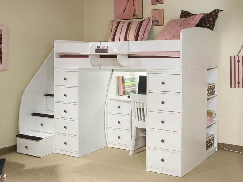 kids beds with storage hereu0027s another white wood bed, this time with an extraordinary amount of RFYEAZK