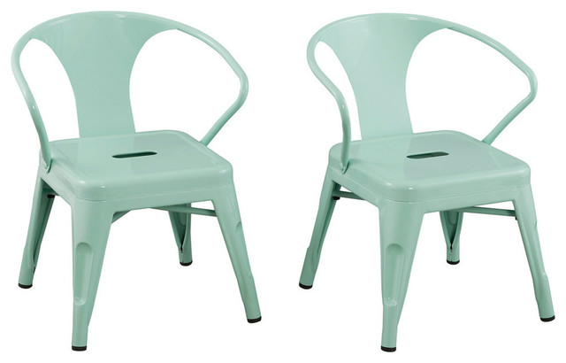 kids chairs by reservation seating, mint green , set of 2 industrial-kids- FIDVEDJ
