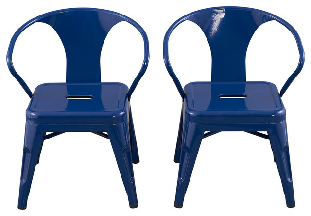 kids chairs by reservation seating, navy, set of 2 industrial-kids-chairs YCSEYZB