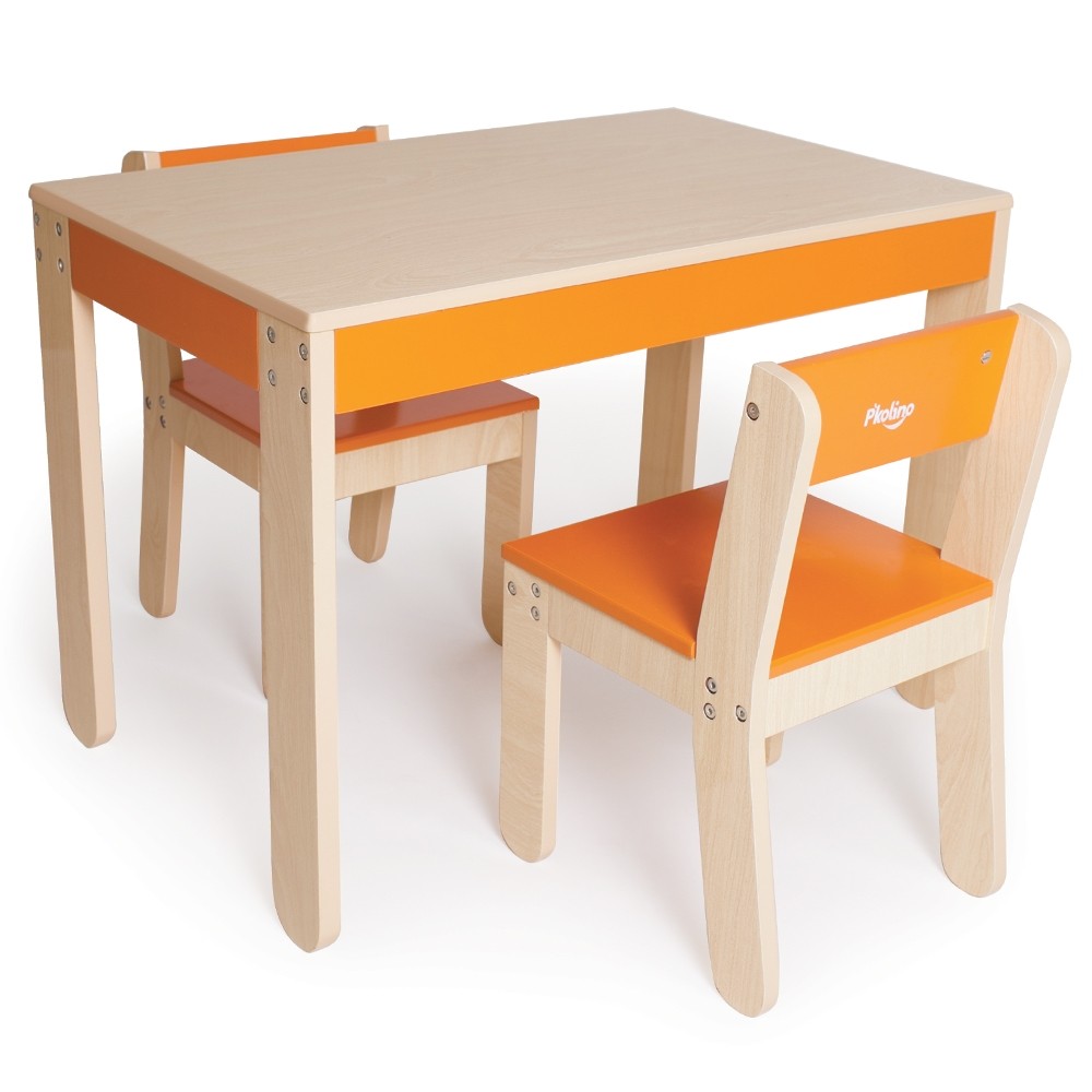 kids table and chairs children little oneu0027s table and chairs - orange - pkolino - pkfftcorg QWKRQRL