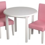 Kids table and chairs gift mark childrens white round table with 2 pink upholstered chairs  contemporary-kids-tables DDLSKSD