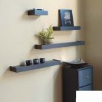 kiera grace vertigo set of 4 black wall shelves, 6 NAWUVXS