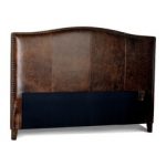 king headboard for now designs - moxie leather headboard, antique brown, king - headboards YJSUTMQ