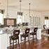 kitchen bar stools large kitchen island with eat-in breakfast bar RRGHUZG