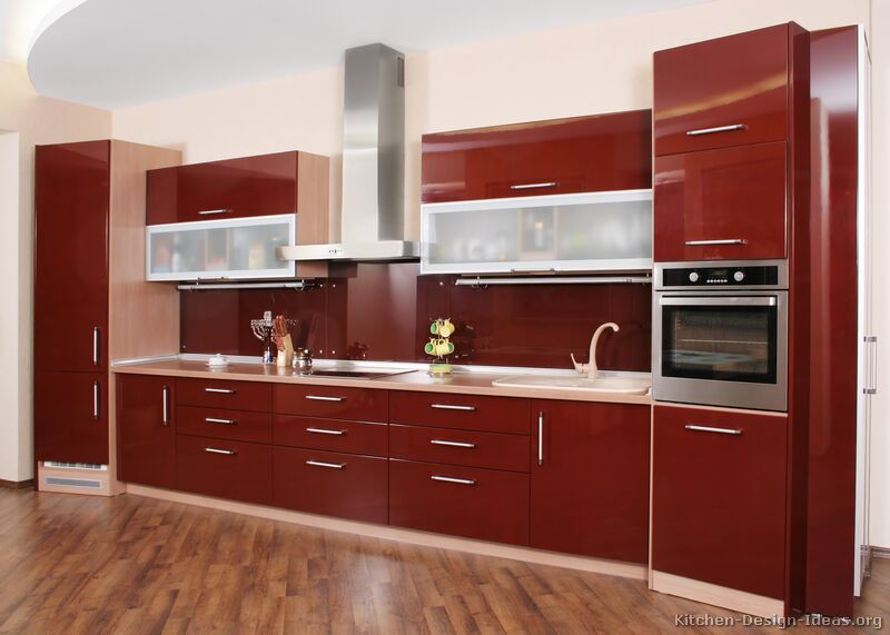 kitchen cabinets design modern red kitchen RWQKPCO