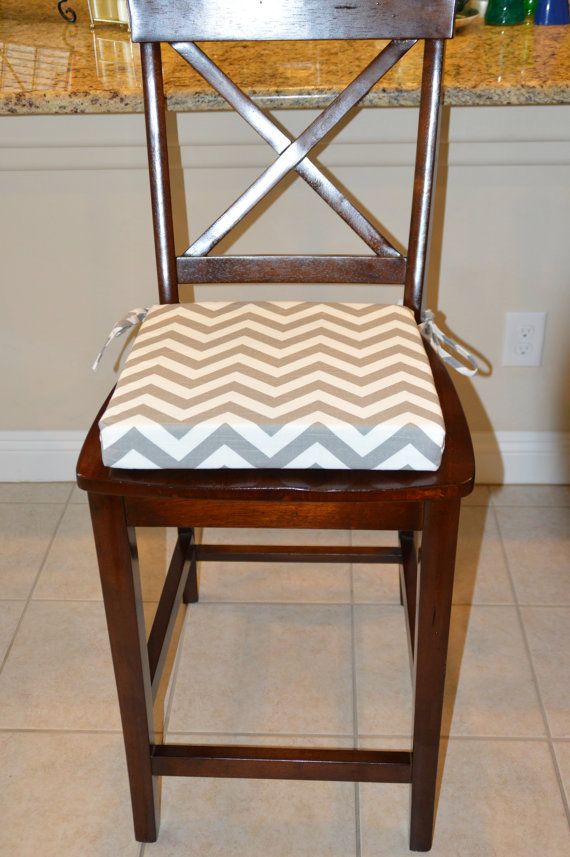 kitchen chair cushions gray and white chevron fabric chair cushion cover. washable removable.  durable cotton ULFIWGX