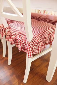 kitchen chair cushions i like these red gingham seat covers. YAJHQYQ