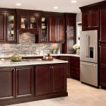 kitchen cupboards shop shenandoah bluemont 13-in x 14.5-in bordeaux cherry square cabinet  sample at PAYXAOJ