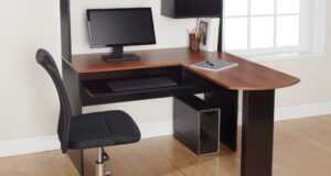 L shaped desk ameriwood home the works l-shaped desk, cherry/gray - walmart.com IXDGCEC