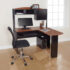 L shaped desk ameriwood home the works l-shaped desk, cherry/gray - walmart.com IXDGCEC