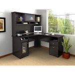 L shaped desk bush cabot l-shaped desk with optional hutch - desks at hayneedle XKHTLQB