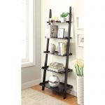 ladder shelves convenience concepts american heritage 5-shelf ladder bookcase, multiple  finishes - walmart.com QZUCAEL