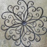 large metal wall art / large wrought iron wall decor / scrolled metal CVLXQVY