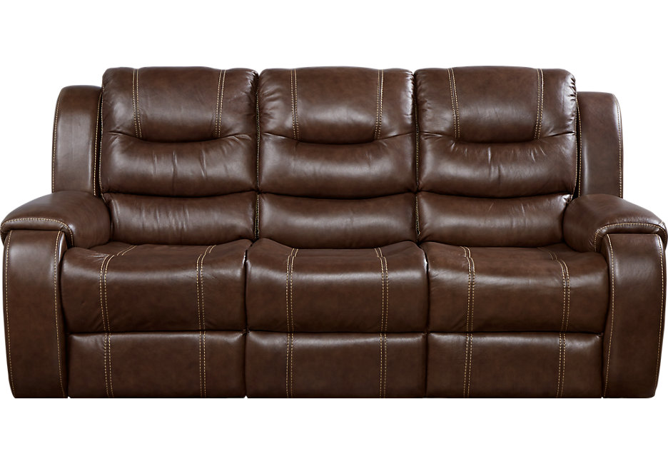 leather sofa veneto brown leather reclining sofa - reclining sofas (brown) XRISBQL