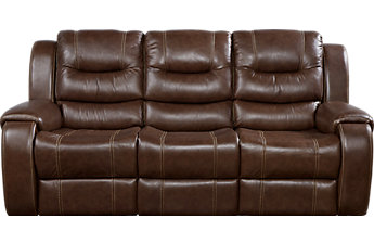 leather sofas veneto brown leather reclining sofa SVQHYVY