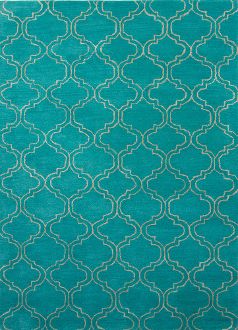 lisbon quatrefoil turquoise rug UYFHTNO