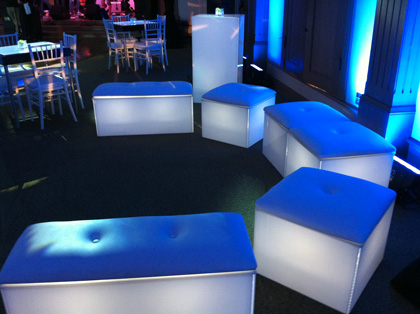 lounge furnitures blue, lighted, lounge furniture and tables LUFIBKP