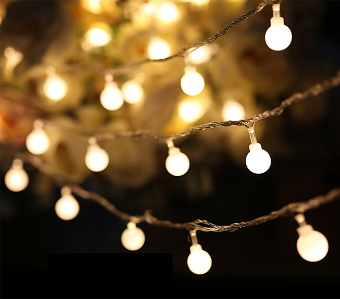 luminaria 50 led cherry balls fairy string decorative lights battery  operated wedding YPGFMCM