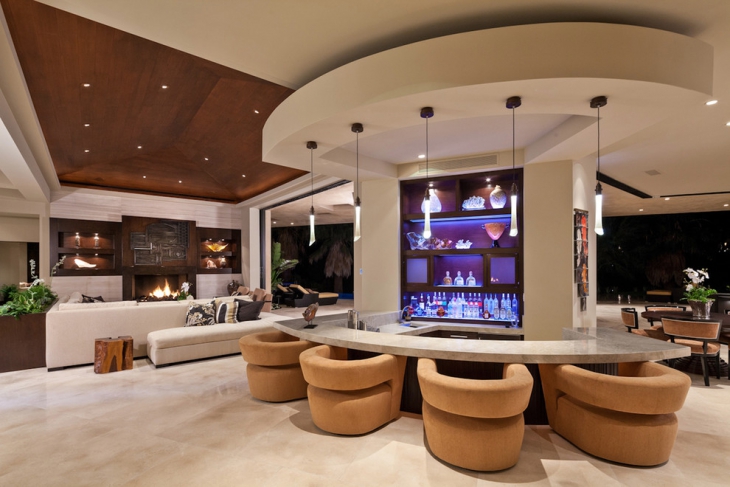luxurious living room bar idea IHEGHOD
