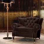 luxury lamps. contemporary dark armchair. luxury furniture. interior design WCIXIIP